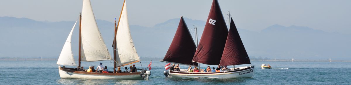 Unsere 2 Jugendwanderkutter "Zuversicht" und "Courage" segeln auf dem Bodensee